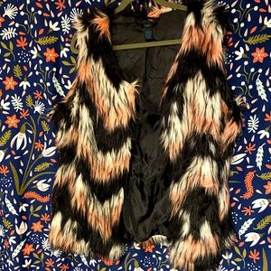 Multicolor Fur Vest